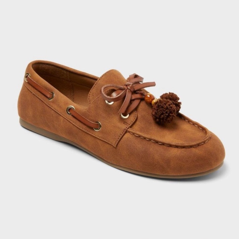 Faux Suede Tassel Moccasin Loafers